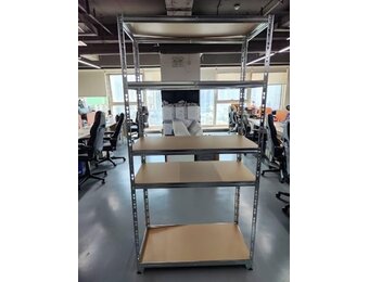 Opbergrek Staal MDF 75x30x150cm Zilver - 55% Korting!