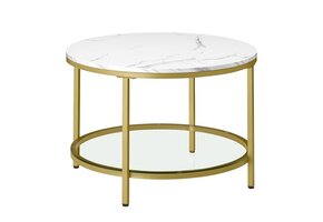 Salontafel Marble White Rond - 35% Korting!