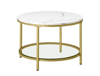 Salontafel Marble White Rond - 35% Korting!