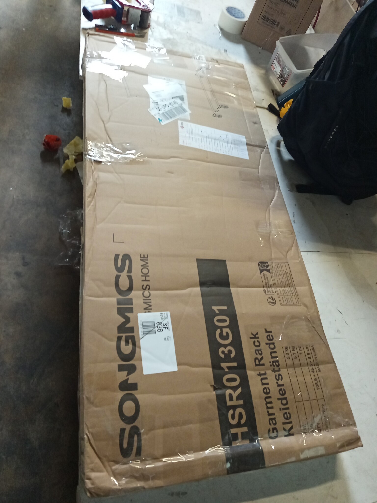 Verstelbaar Kledingrek - Dove Gray, 90kg, 55% Korting!