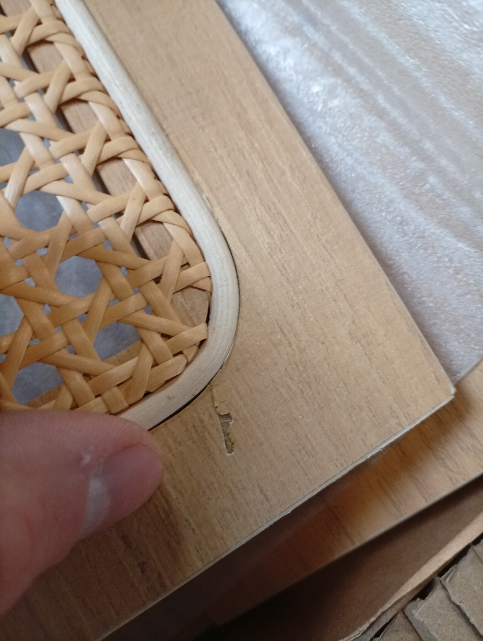 Hoekrek Oak Beige Rotan Zigzag 20x20x126cm - 55% Korting!