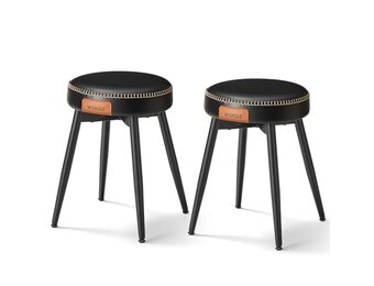 Krukken Zwart Leer | Set van 2 | 55% Korting