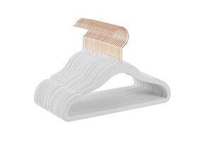 Kinder Kleerhangers Antislip Fluwelen Wit 30cm - 30% Korting!