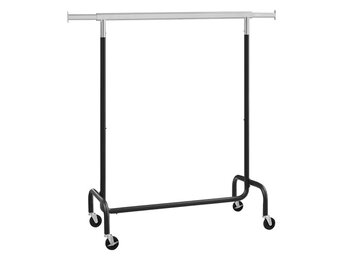 Kledingrek Zwart Verstelbaar met Wielen - 55% Korting!