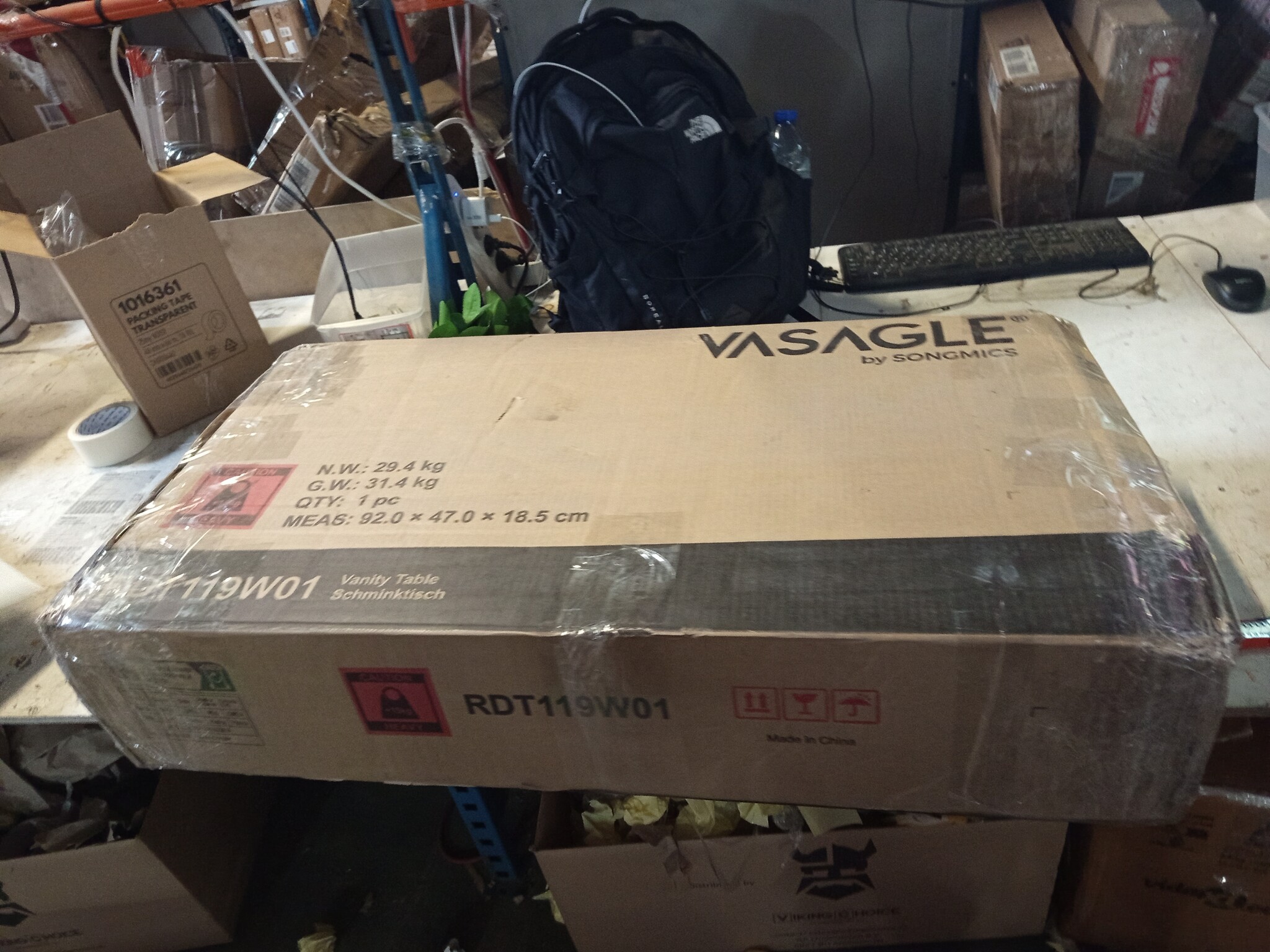 VASAGLE Kaptafel Wit met Spiegel | 55% Korting