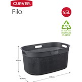Curver Filo Wasmand 45L Antraciet | 35% Korting