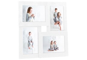 vidaXL Fotolijst voor 4 foto's (13x18cm) - Wit - 65% Korting!