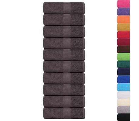 vidaXL Washandjes 8 st - 15x21 cm - Antraciet (74% Korting!)