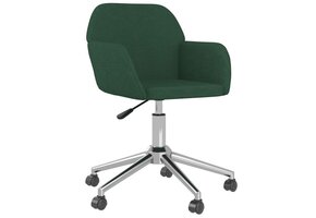 vidaXL Draaibare Kantoorstoel Stof Donkergroen - 59% Korting!