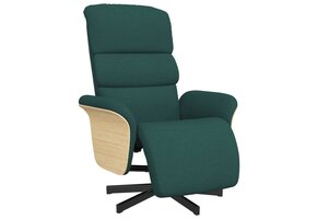 vidaXL Fauteuil Donkergroen - Verstelbaar met Voetensteun | 42% Korting