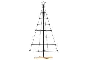 vidaXL Kerst Cone Boom 180cm Zwart (41% Korting!)