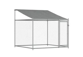 vidaXL Hondenhok met dak & deur | 2x2x2m | Gegalvaniseerd Staal | 41% Korting!