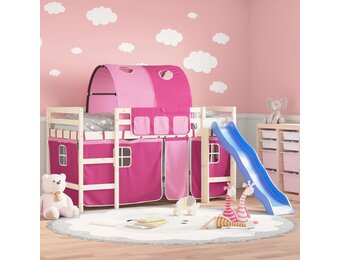 vidaXL Gordijnen + Tunnel Hoogslaper Polyester Roze - 43% Korting!