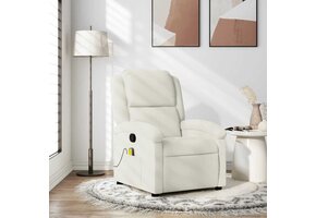 vidaXL Massagestoel Fluweel Crème - 41% Korting