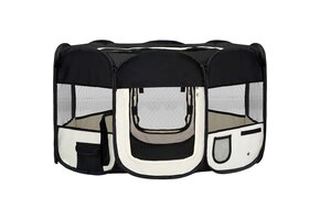 vidaXL Hondenren inklapbaar (35% KORTING) - 145x145x61 cm Zwart