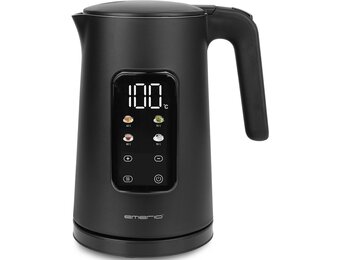 Emerio Waterkoker 1.7L met Temp.reg. & Warmhoudfunctie - Zwart - Nu 53% Korting!