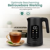 Emerio Waterkoker 1.7L met Temp.reg. & Warmhoudfunctie - Zwart - Nu 53% Korting!