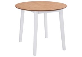 vidaXL Eettafel rond inklapbaar - MDF Wit | 41% Korting!