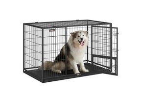 Geretourneerde Hondenbench Metaal Zwart 139cm - 30% Korting!