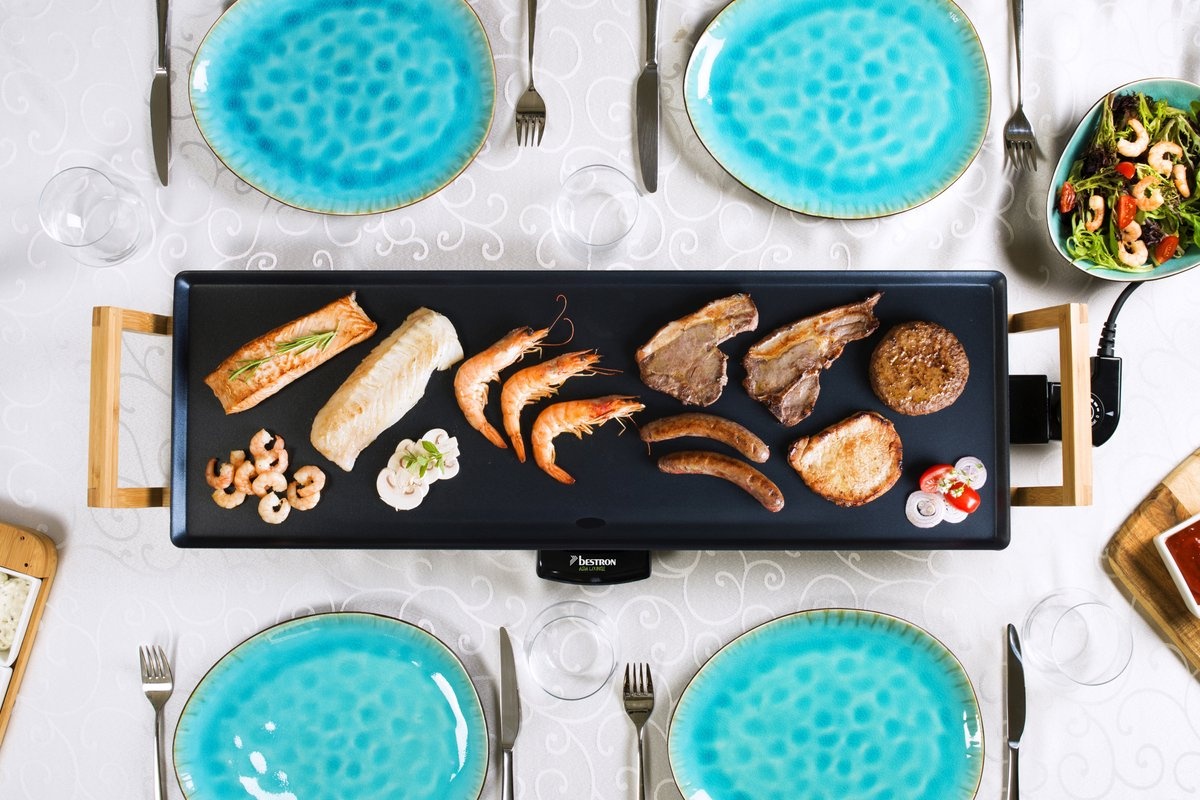 Bestron Bakplaat ABP603BB 1800W L 70x23cm - Nu 35% Korting!