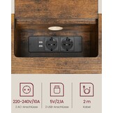 VASAGLE Console Tafel met Power Strip - 60% Korting!