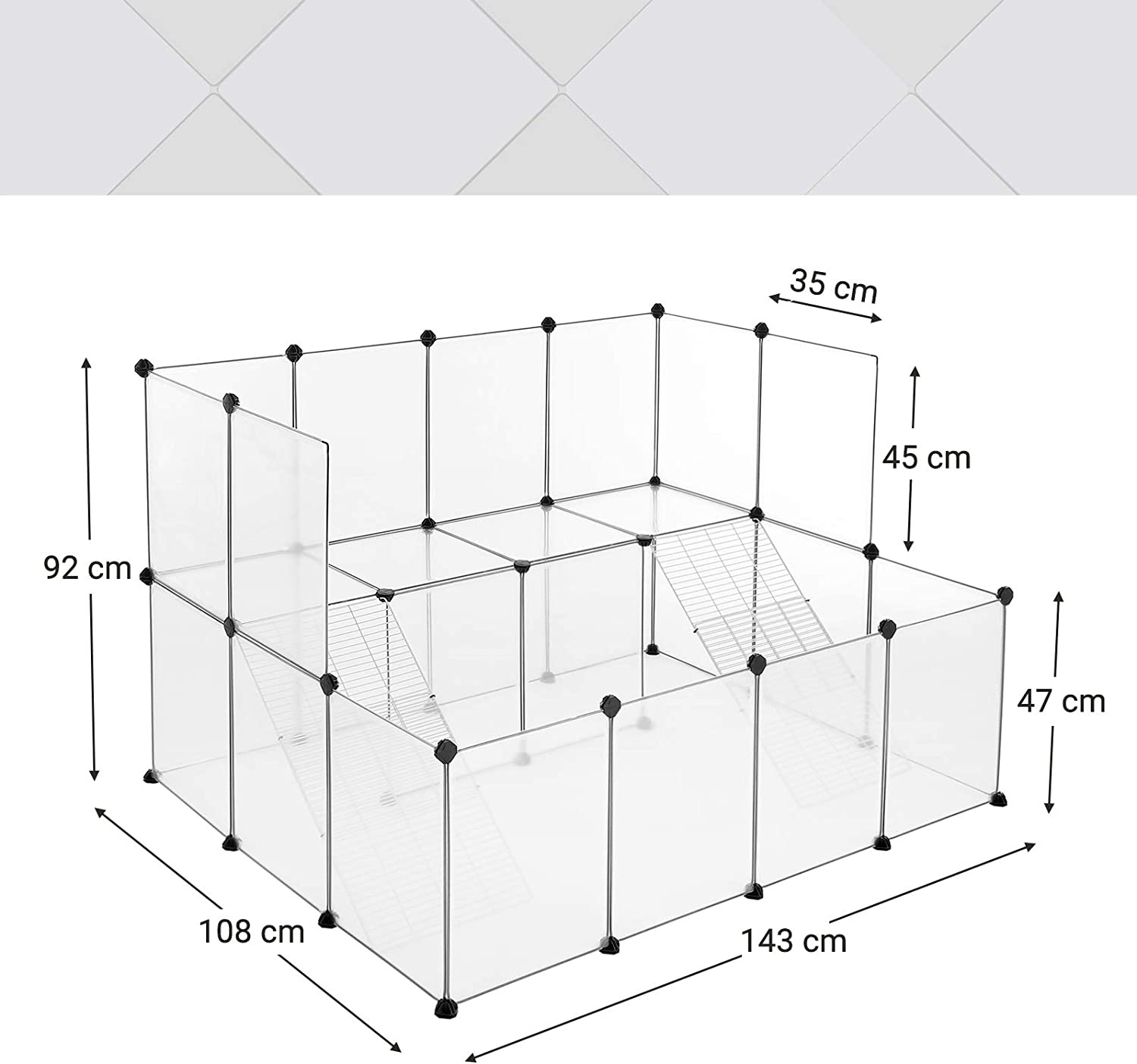SONGMICS Dierenverblijf Wit | 30% Korting