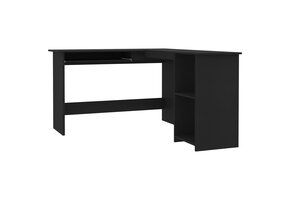 vidaXL Hoekbureau L-vormig Zwart - 55% Korting!