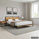 vidaXL Bedframe Metaal 160x200 cm - Nu 55% Korting!