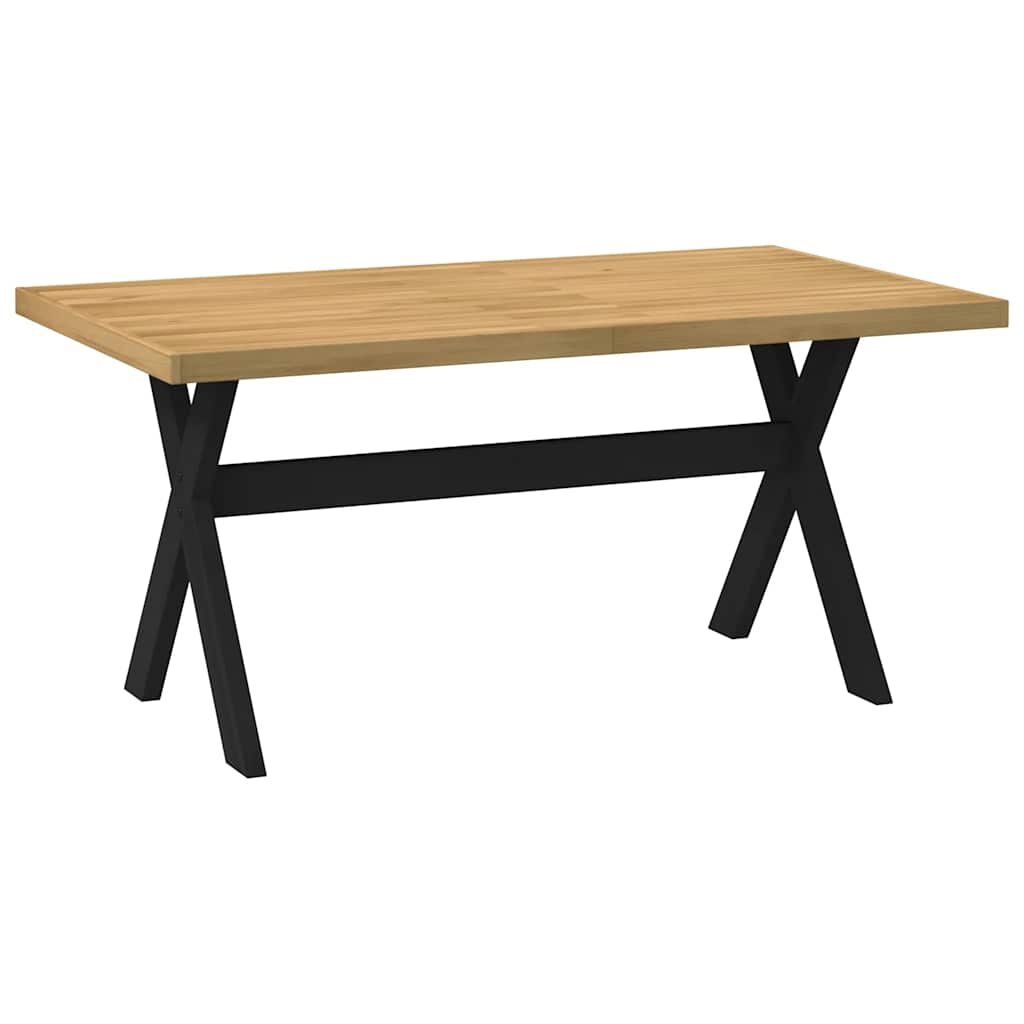 vidaXL Eettafel NOAIN X-poten 160x90x75 cm Massief Hout - 55% Korting!