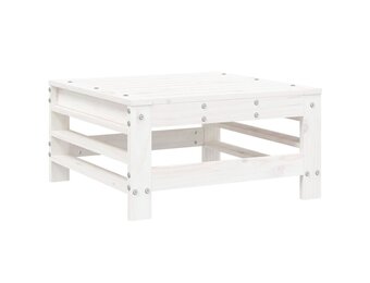 vidaXL Tuinvoetenbank Grenenhout Wit - 35% Korting!