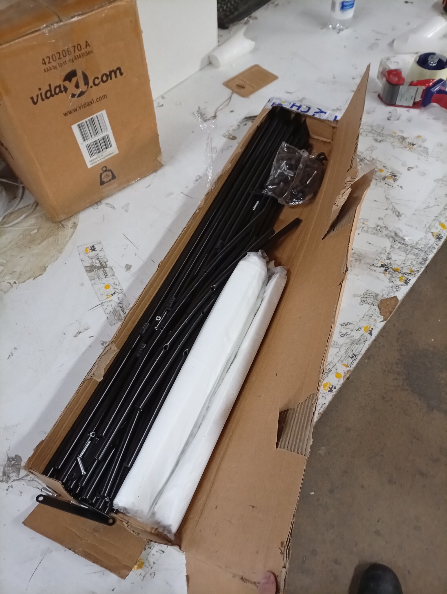 vidaXL Kamerscherm 5 panelen Wit - 55% Korting!