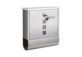 Brievenbus Staal Zilver 37x11x37cm - 35% Korting!