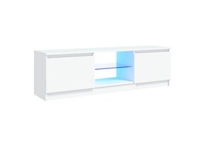 vidaXL TV-meubel Wit met LED - 120x30x35,5 cm - 60% Korting