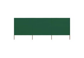 vidaXL Windscherm 3-panelen 400x80 cm Groen | -35%