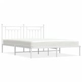 vidaXL Bedframe Metaal Wit 160x200 cm - 47% Korting!