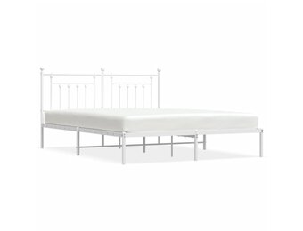 vidaXL Bedframe Metaal Wit 160x200 cm - 47% Korting!