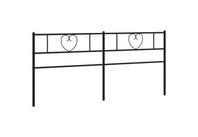 vidaXL Hoofdbord 200 cm metaal zwart - 47% Korting