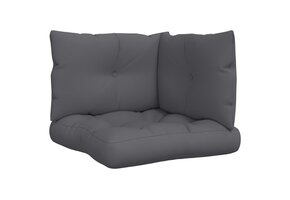 vidaXL Palletkussens 3-delig Set - Antraciet - 42% Korting!