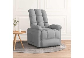 vidaXL Fauteuil Lichtgrijs - Verstelbaar Stof - 47% Korting