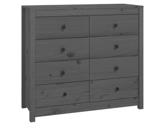 vidaXL Dressoir Grenenhout Grijs - 63% Korting