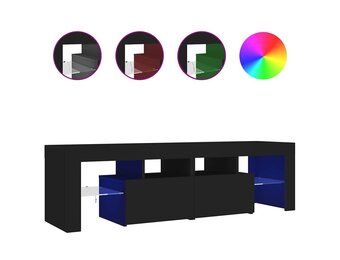 vidaXL TV-meubel met LED Zwart - 47% Korting!