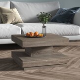 vidaXL Salontafel Grijs MDF 60x60x35 cm - 68% Korting!