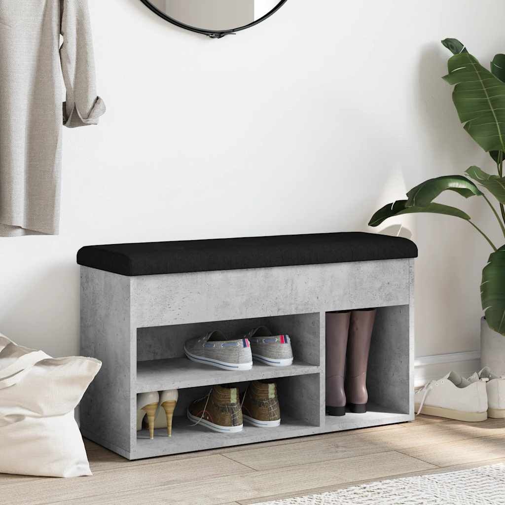 VidaXL Schoenenbank 82x32x45,5 cm betongrijs - 60% Korting!