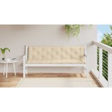 vidaXL Tuinbankkussen 180x(50+50)x7 cm Beige - 47% Korting!