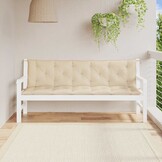 vidaXL Tuinbankkussen 180x(50+50)x7 cm Beige - 47% Korting!