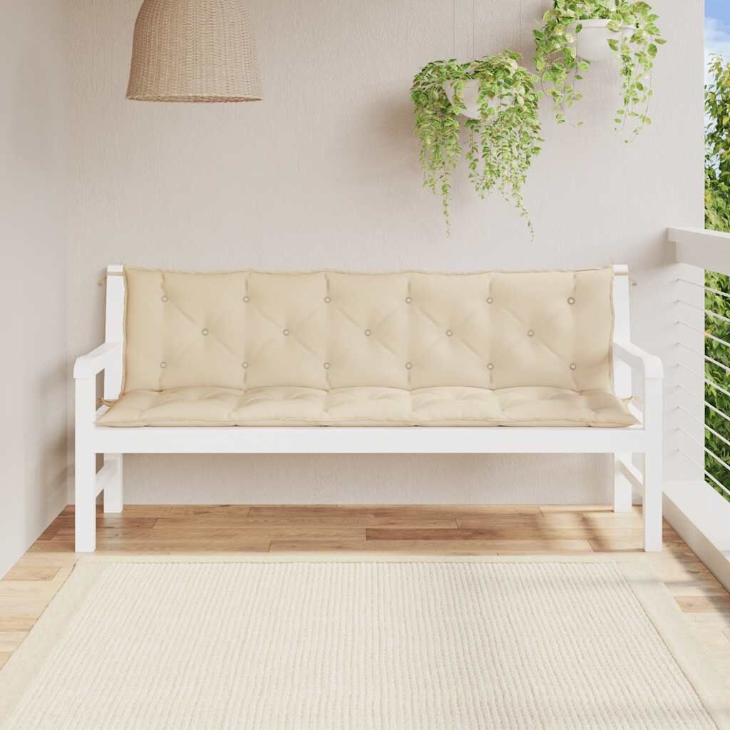 vidaXL Tuinbankkussen 180x(50+50)x7 cm Beige - 47% Korting!