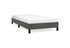 vidaXL Bedframe 100x200 cm Fluweel Donkergrijs | 23% Korting