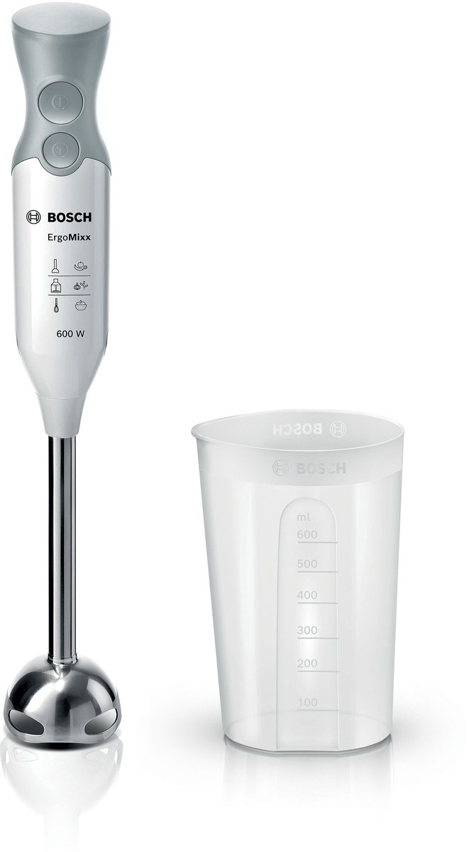 Bosch ErgoMixx Staafmixer 600W - Wit/Grijs | 53% Korting