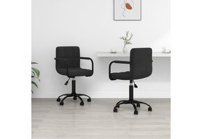 vidaXL Draaibare Eetkamerstoelen (2 st.) - Fluweel Zwart | 47% Korting!