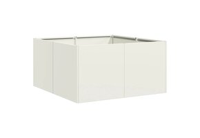 Plantenbak vidaXL 80x80x40 cm Koudgewalst Staal Wit - 41% Korting!
